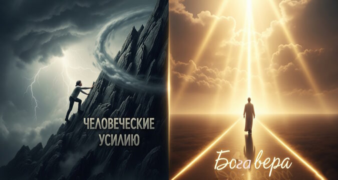 Как принять Божью веру, а не полагаться на человеческие усилия?